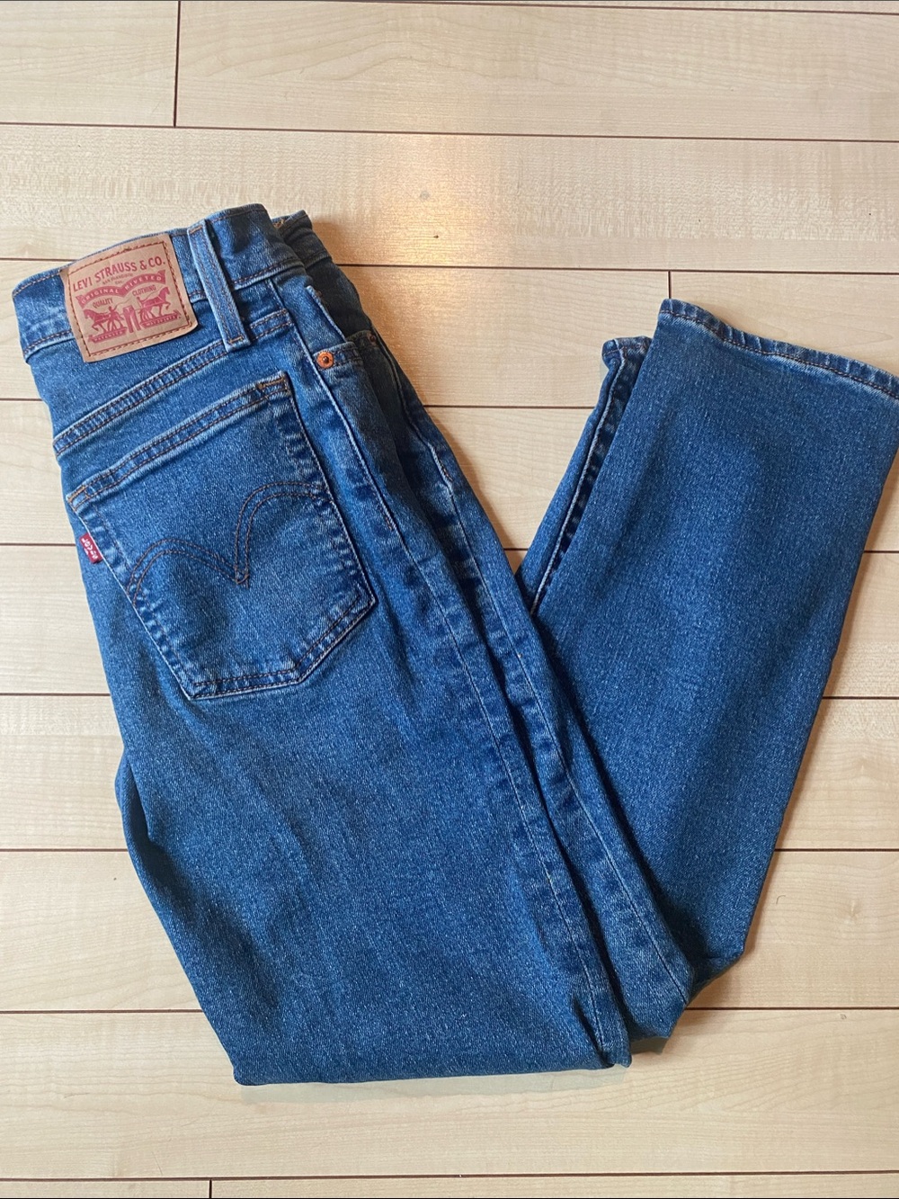 Levi's Women's Blue Straight-Leg Jeans
